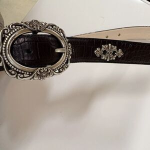 Bling Belt Black W/Silver Bling Medallions Sz Large  Western Coastal Cowgirl‎
